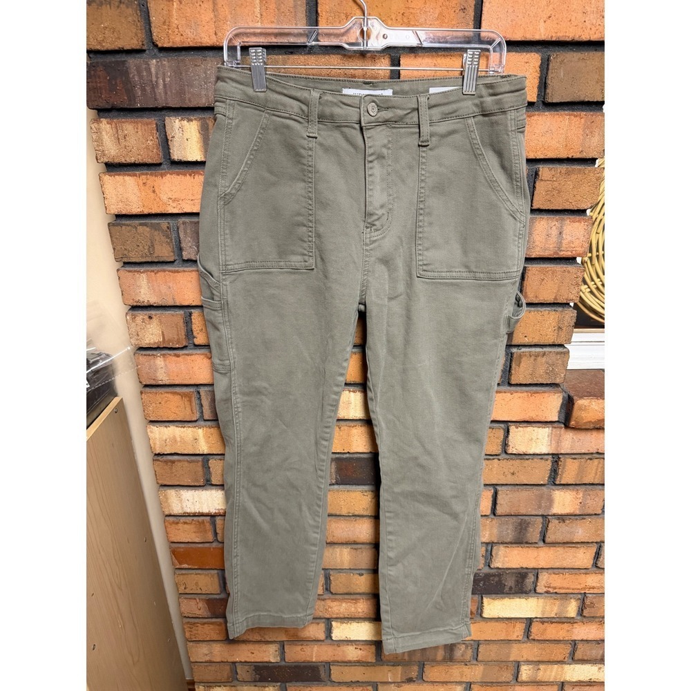 Judy Blue Women's Olive Green Slim Fit Utility Pants